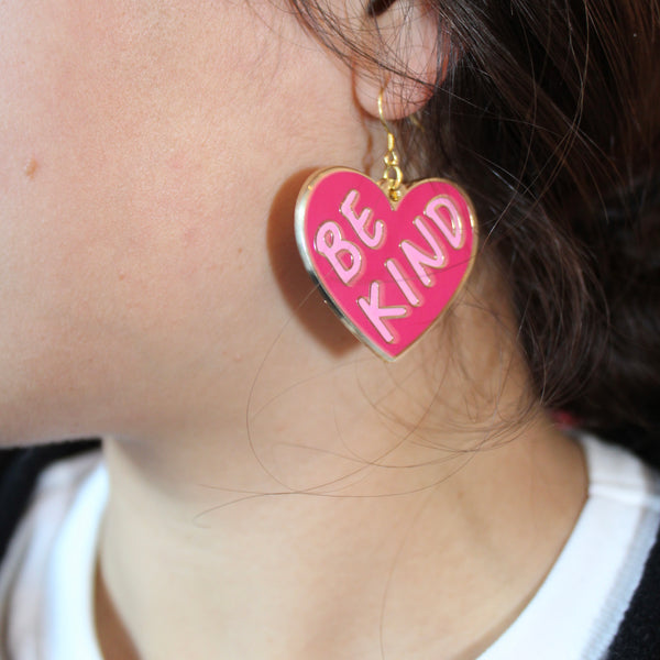 Be Kind: Stainless Steel Earrings!