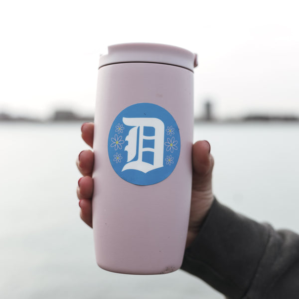 Detroit - English D Floral Sticker