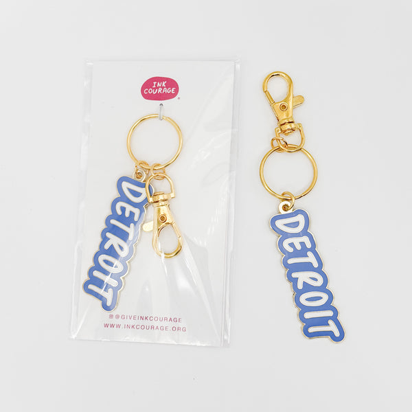 Detroit Enamel Keychain