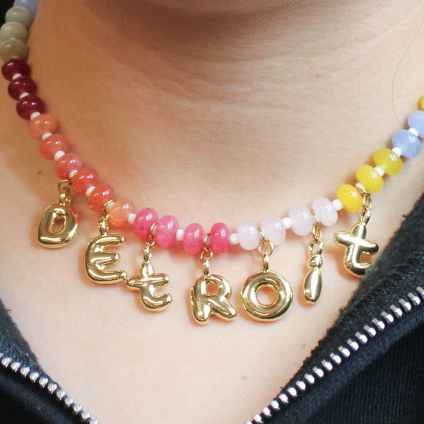 Detroit - *NEW* Stone Multicolored Necklace