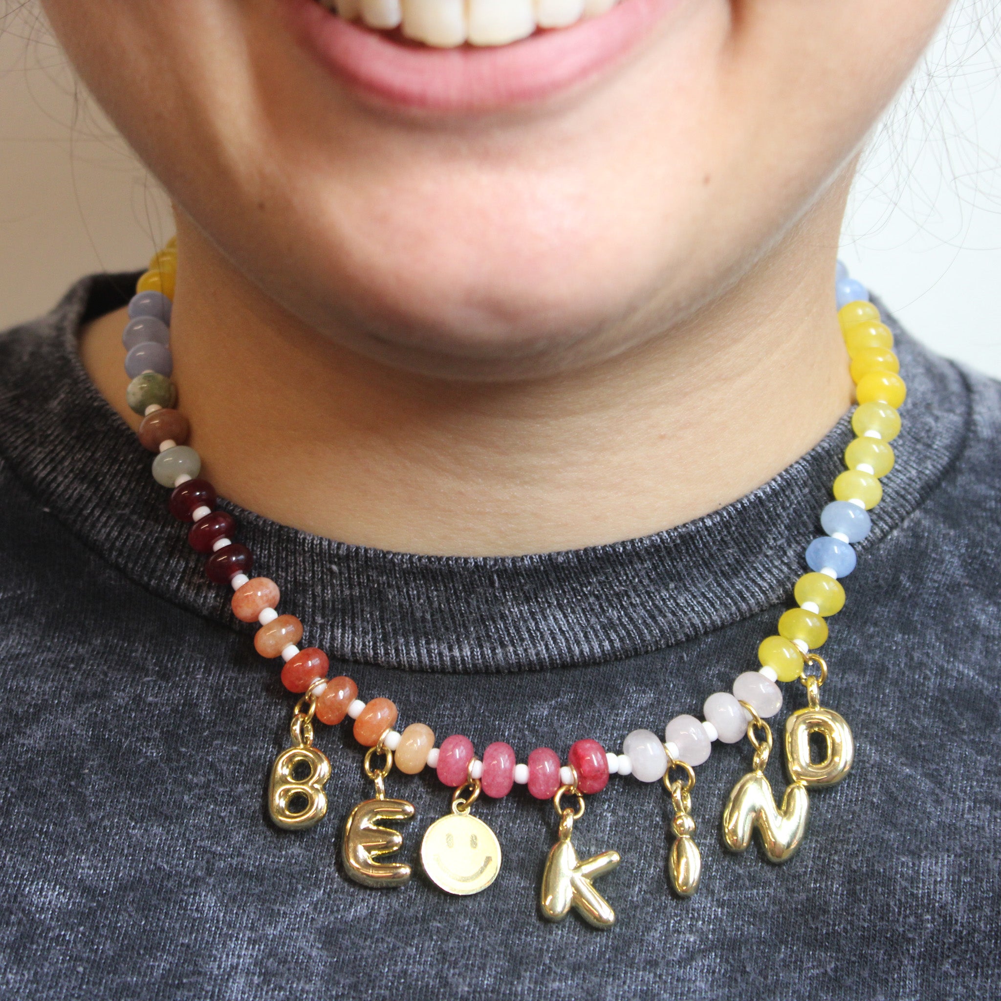 Be Kind - *NEW* Stone Multicolored Necklace