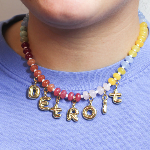 Detroit - *NEW* Stone Multicolored Necklace