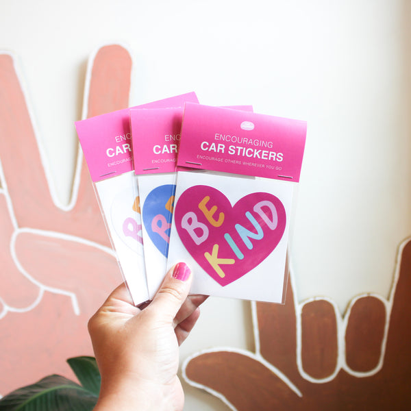 Be Kind: Car Stickers