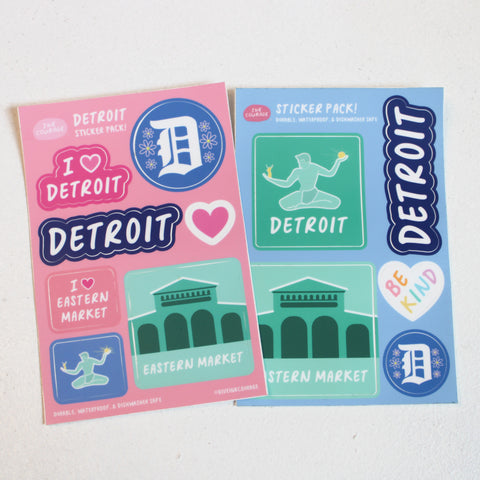 New! Detroit Sticker Sheets