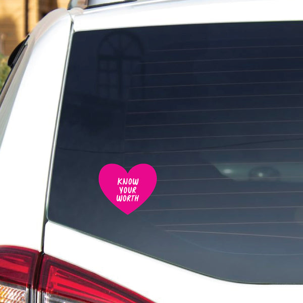 Know Your Worth: Car Stickers