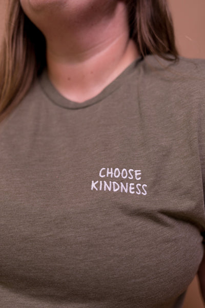 CHOOSE KINDNESS: Embroidered T-Shirt